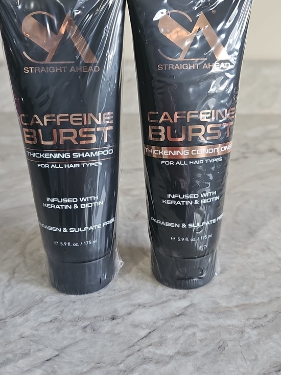 Straight Ahead Other - Straight Ahead Caffeine Burst Thickening Shampoo Conditioner Set Keratin Biotin